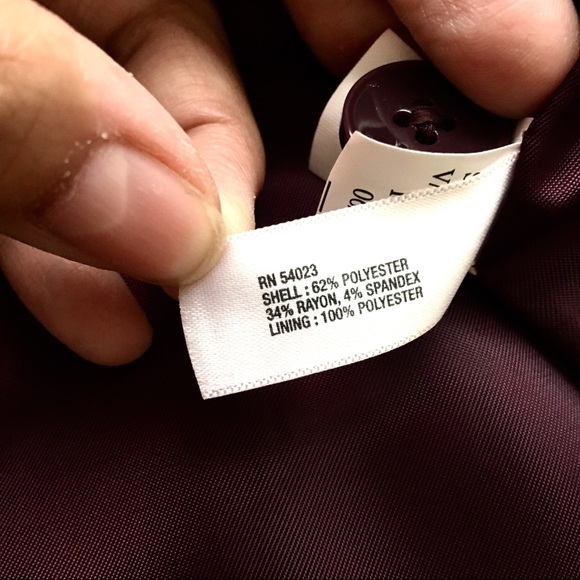 GAP Structured Button Up BLAZER Jacket Burgundy - Picture 6 of 6